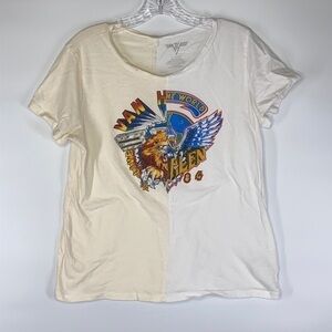 Van Halen Cream and White Shirt Large